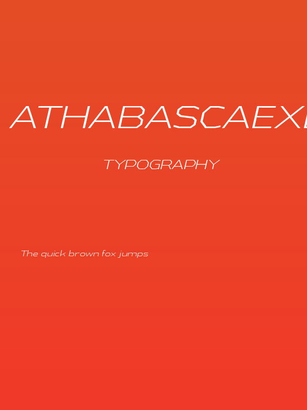 AthabascaExLt-Italic Poster