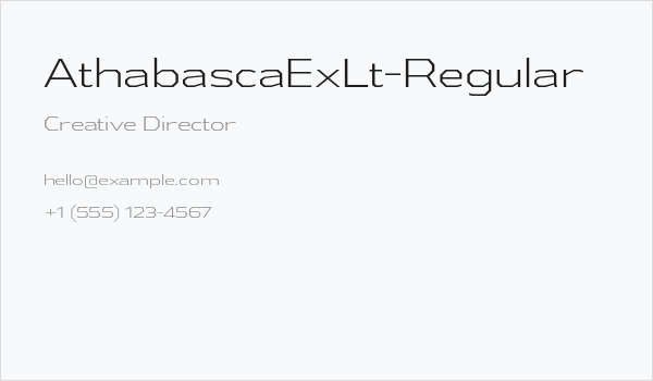 AthabascaExLt-Regular Business Card