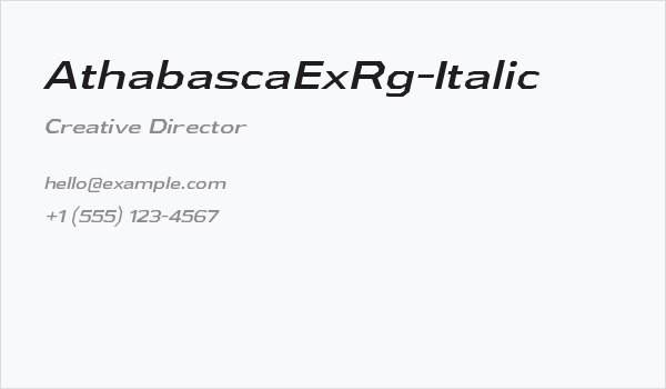 AthabascaExRg-Italic Business Card