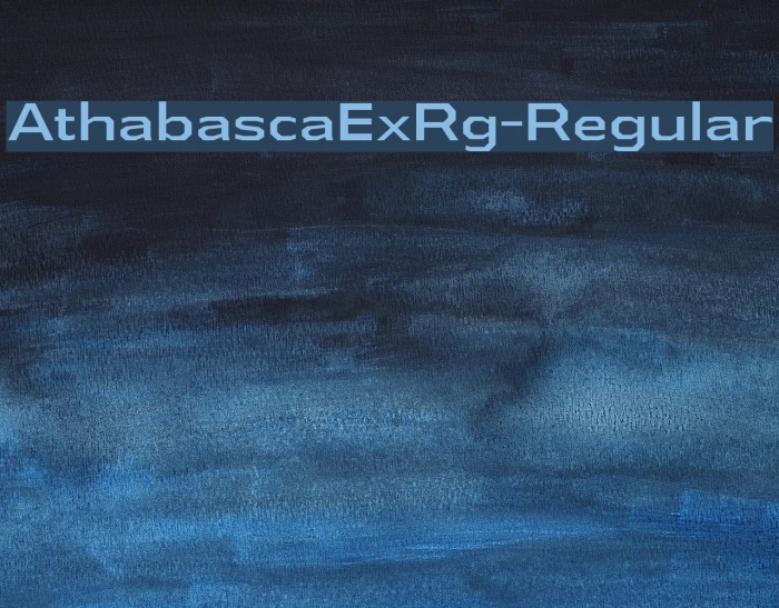 AthabascaExRg-Regular Font examples