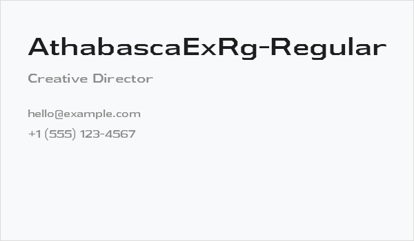 AthabascaExRg-Regular Business Card