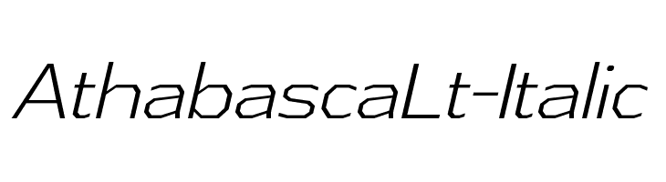 AthabascaLt-Italic Font