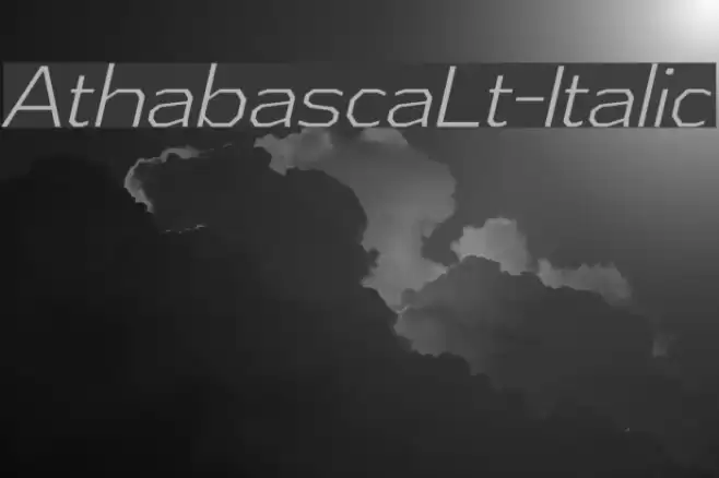 AthabascaLt-Italic Font examples