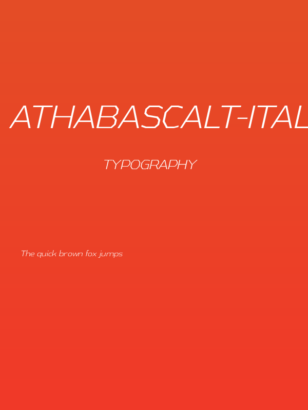 AthabascaLt-Italic Poster