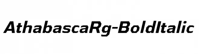 AthabascaRg-BoldItalic  Descarca Fonturi Gratis