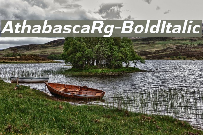 AthabascaRg-BoldItalic Font examples