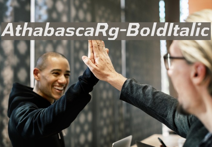 AthabascaRg-BoldItalic Font examples