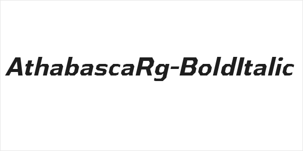 AthabascaRg-BoldItalic Logo