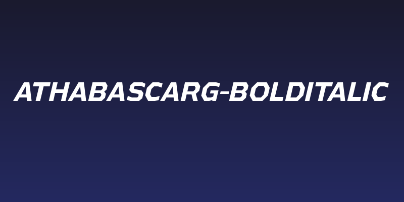 AthabascaRg-BoldItalic Social Header