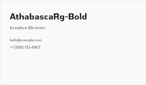 AthabascaRg-Bold Business Card