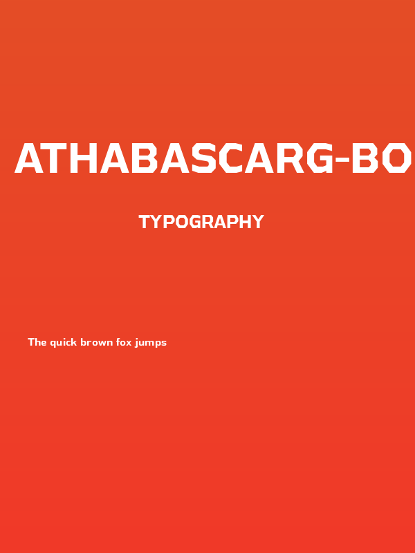 AthabascaRg-Bold Poster