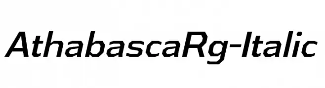 AthabascaRg-Italic  Descarca Fonturi Gratis