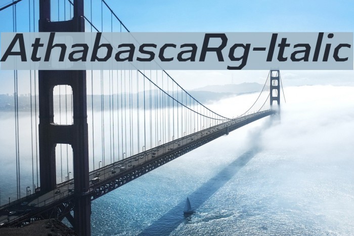 AthabascaRg-Italic Font examples