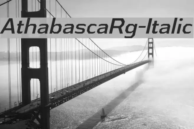 AthabascaRg-Italic Font examples