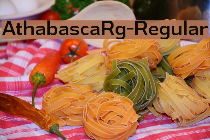 AthabascaRg-Regular Font examples