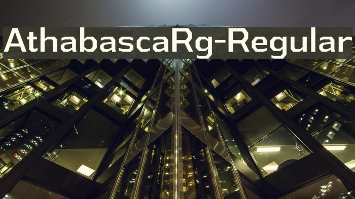 AthabascaRg-Regular Font examples