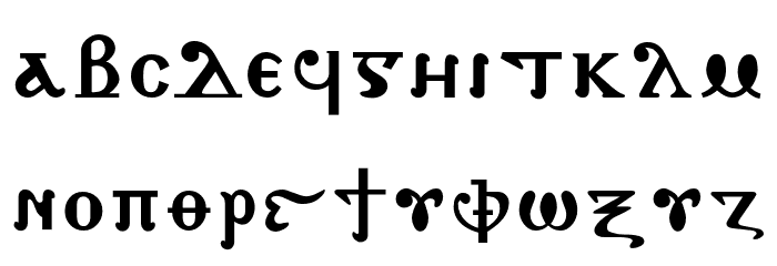 Athanasius-D Font LOWERCASE