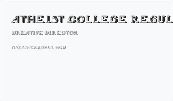 Atheist College Regular Business Card