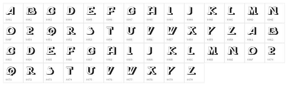 Atheist Regular Character Map