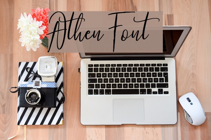 Athen Font examples