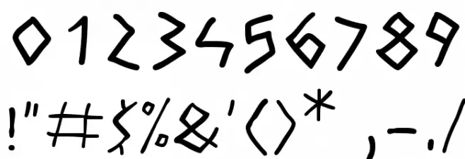 Athena Handwritten Font OTHER CHARS