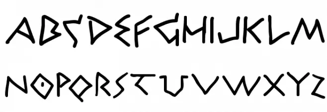 Athena Handwritten Caratteri MAIUSCOLE