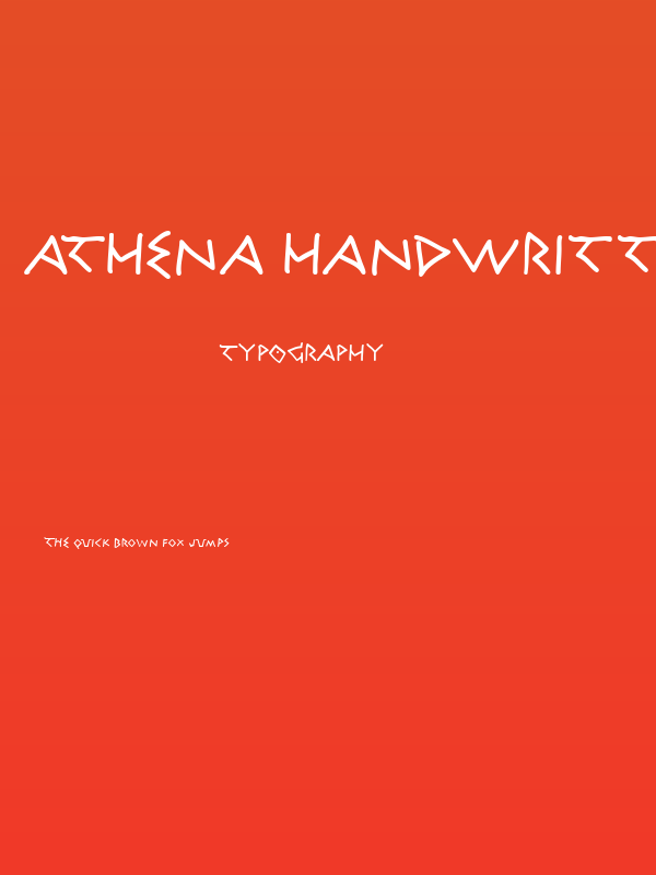 Athena Handwritten Poster