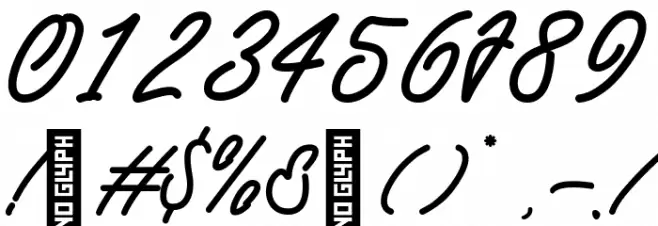 Athena Regular Font OTHER CHARS