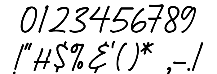 Athena Signature Font OTHER CHARS