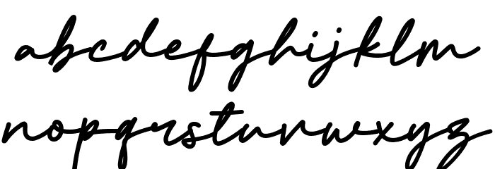 Athena Signature Font LOWERCASE