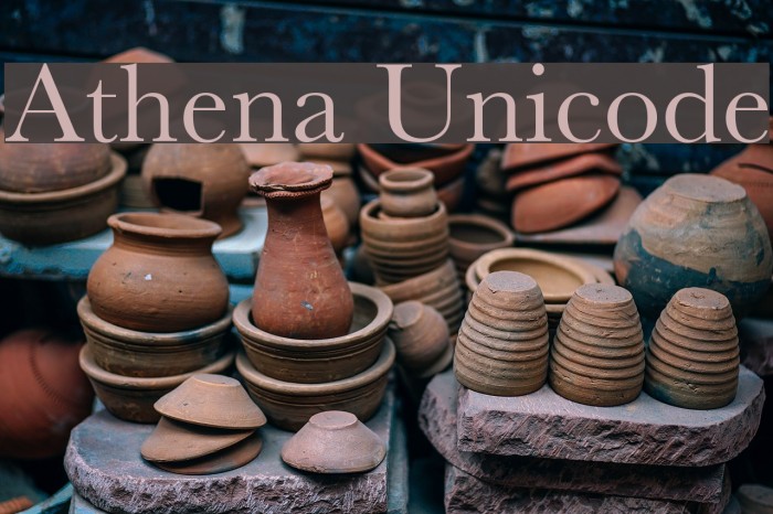 Athena Unicode Шрифта examples