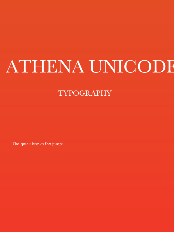 Athena Unicode Poster