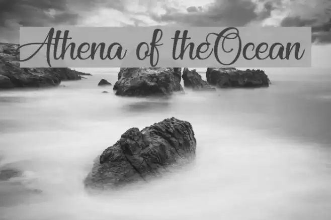 Athena of theOcean フォント examples