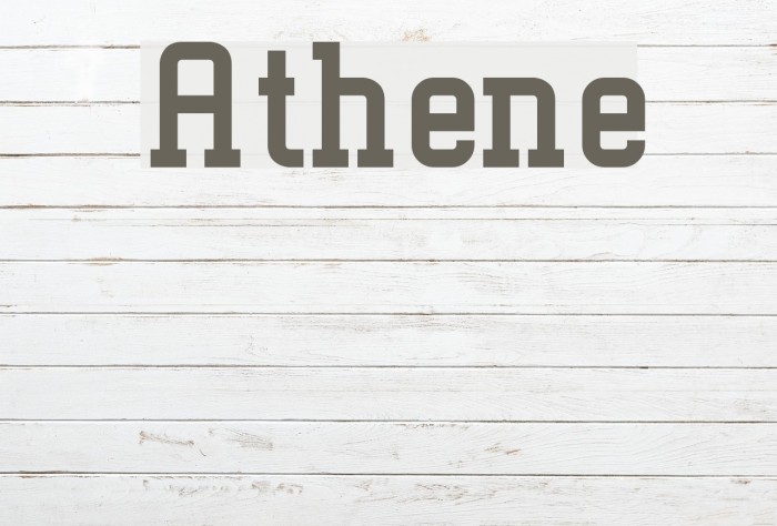 Athene Schriftart examples
