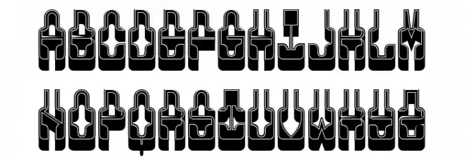 Athens Filled Regular Font UPPERCASE