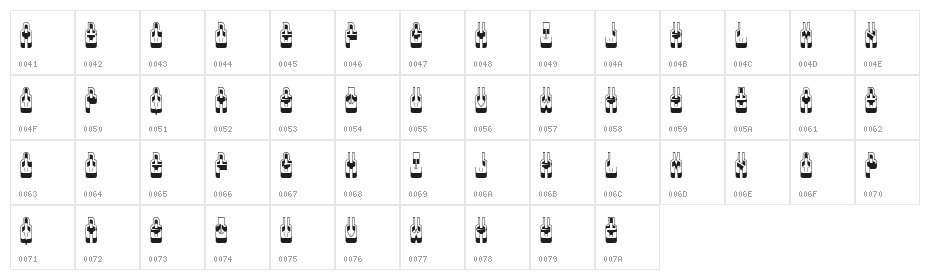 Athens Hollow Regular Character Map
