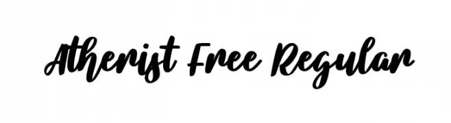 Atherist Free Regular  font caratteri gratis