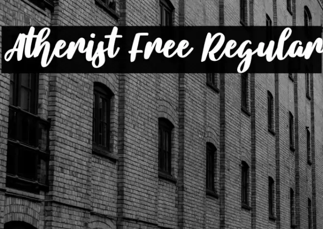 Atherist Free Regular Font examples
