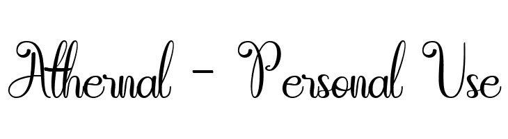 Athernal - Personal Use  Free Fonts Download