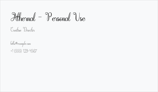 Athernal - Personal Use Business Card