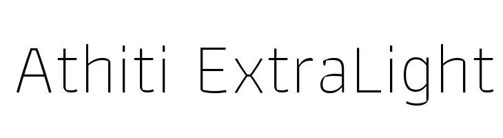 Athiti ExtraLight Font