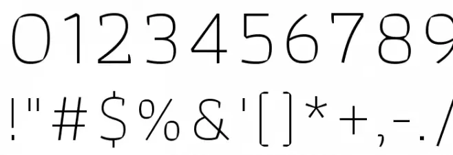 Athiti ExtraLight Font OTHER CHARS