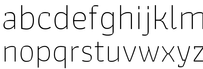 Athiti ExtraLight Font LOWERCASE