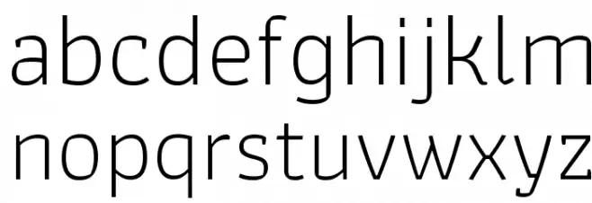 Athiti Light Caratteri MINUSCOLO