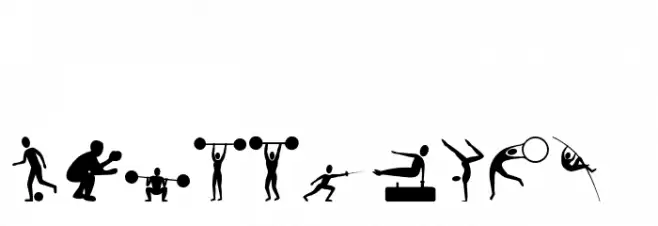 Athletes Font Alte caractere