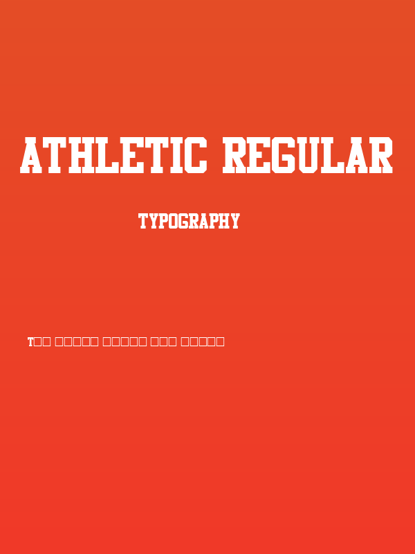 Athletic Regular Poster