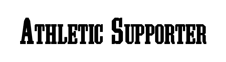 Athletic Supporter 字体