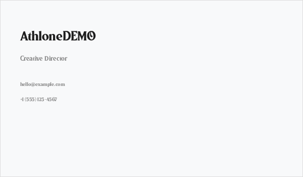 AthloneDEMO Business Card