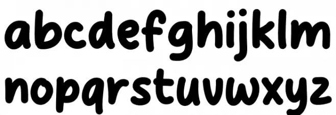 Atica Garden फ़ॉन्ट लोअरकेस