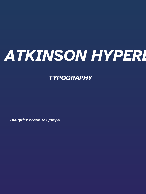 Atkinson Hyperlegible Bold Italic Poster